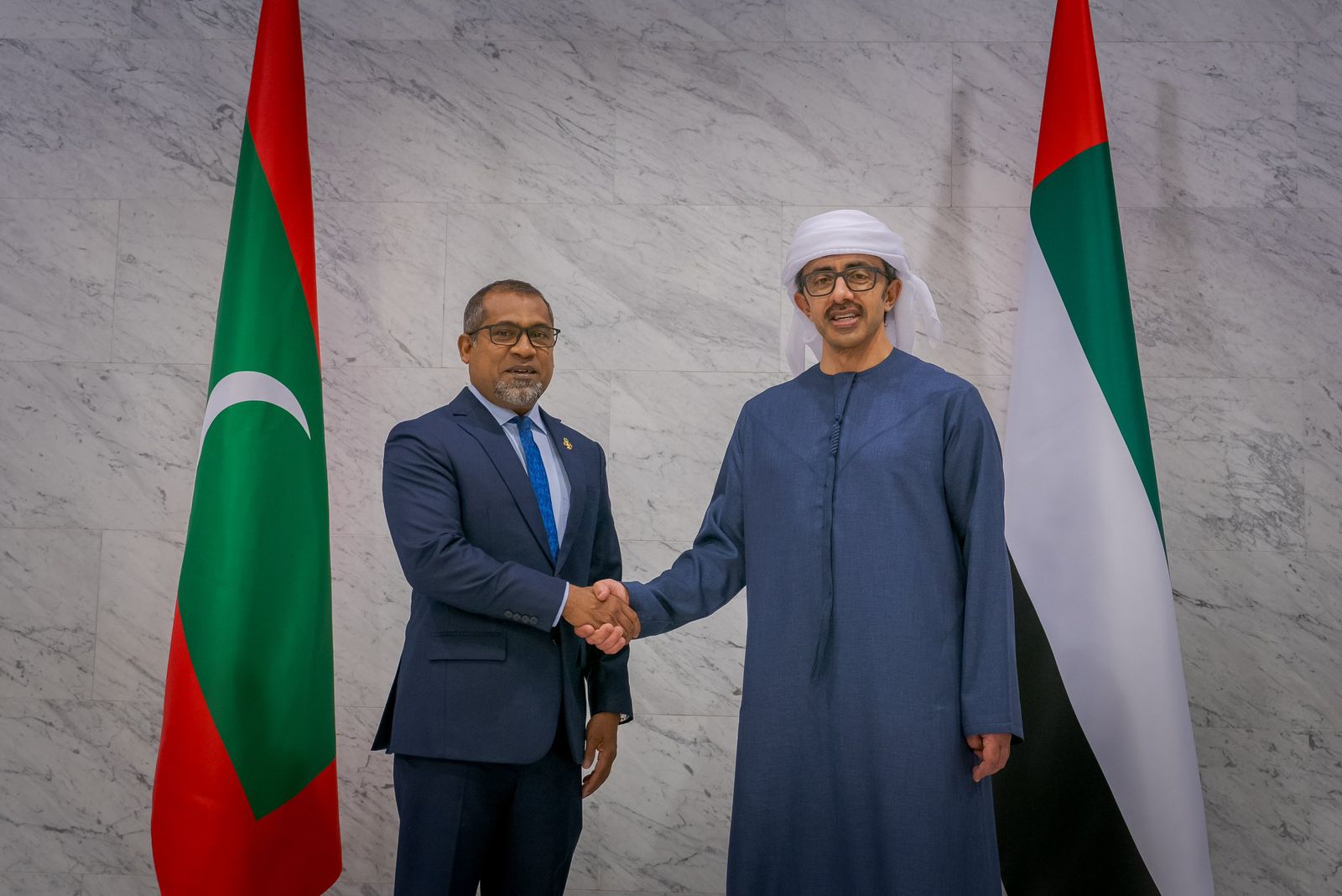 Minister Abdulla Khaleel held a fruitful discussion with UAE Deputy Prime Minister and Foreign Minister Abdullah Bin Zayed.
